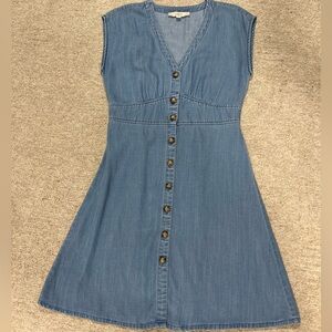 Loft Denim Button-Down Dress or Duster Cardigan